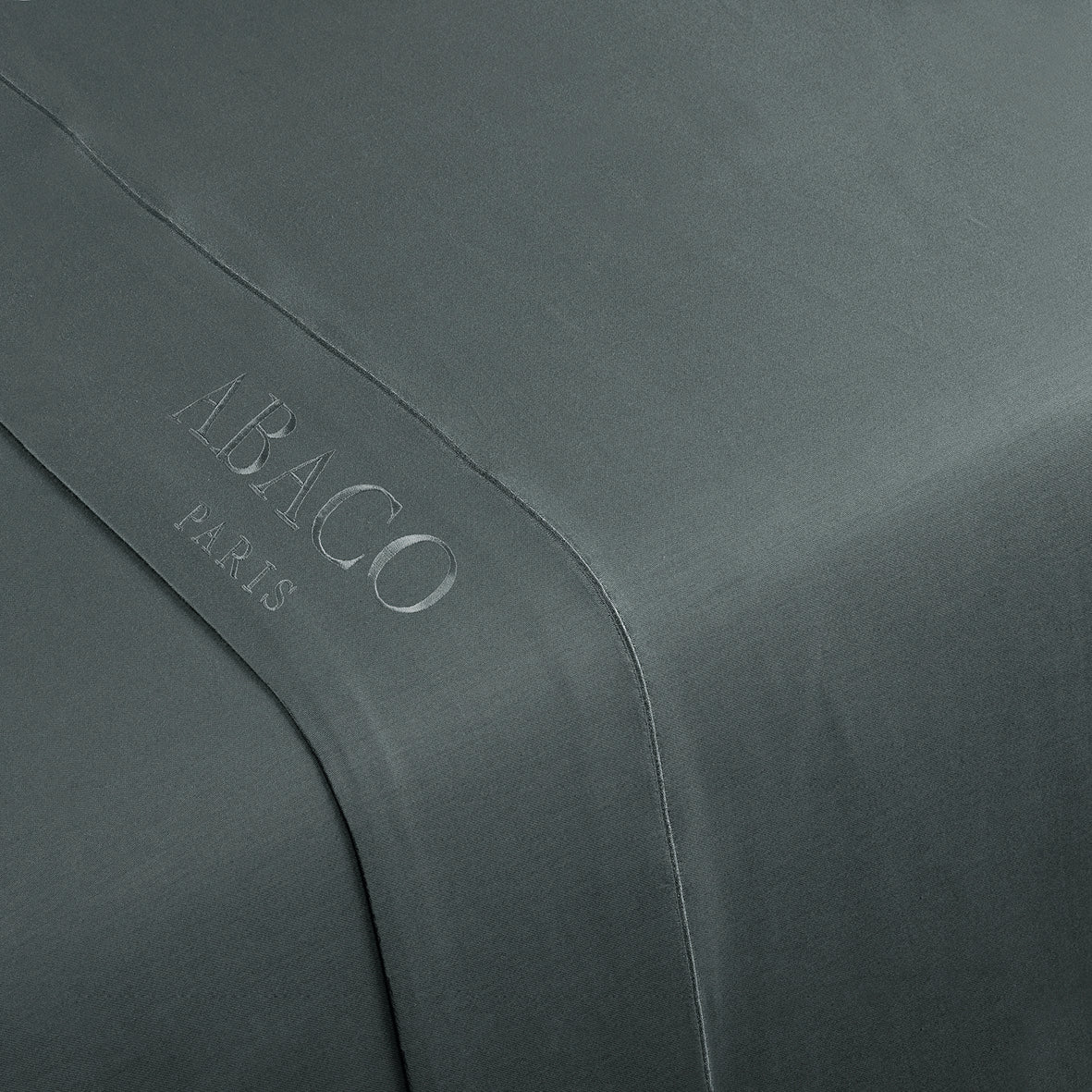 Flat sheet cotton satin  - Uni 1 baratta Grey 02