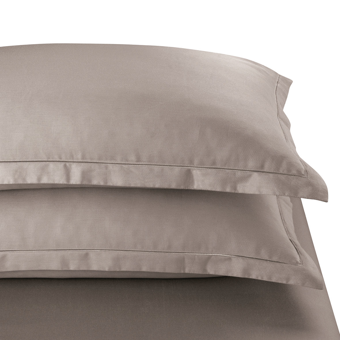 Pillowcase cotton satin  - Uni 1 baratta Taupe 01