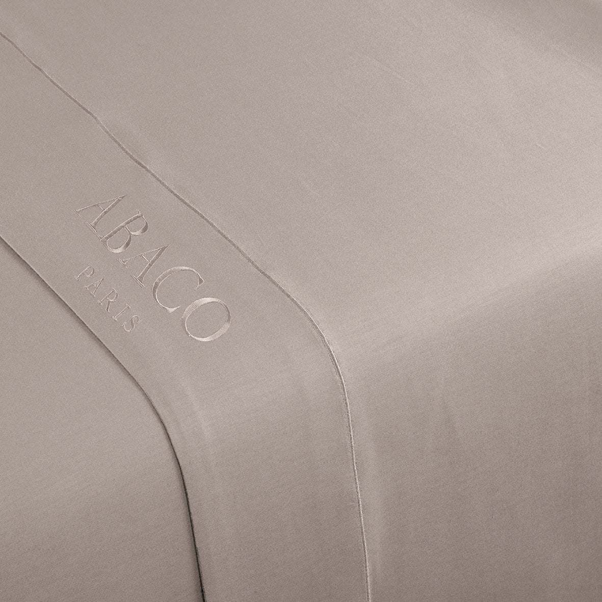 Flat sheet cotton satin  - Uni 1 baratta Taupe 01