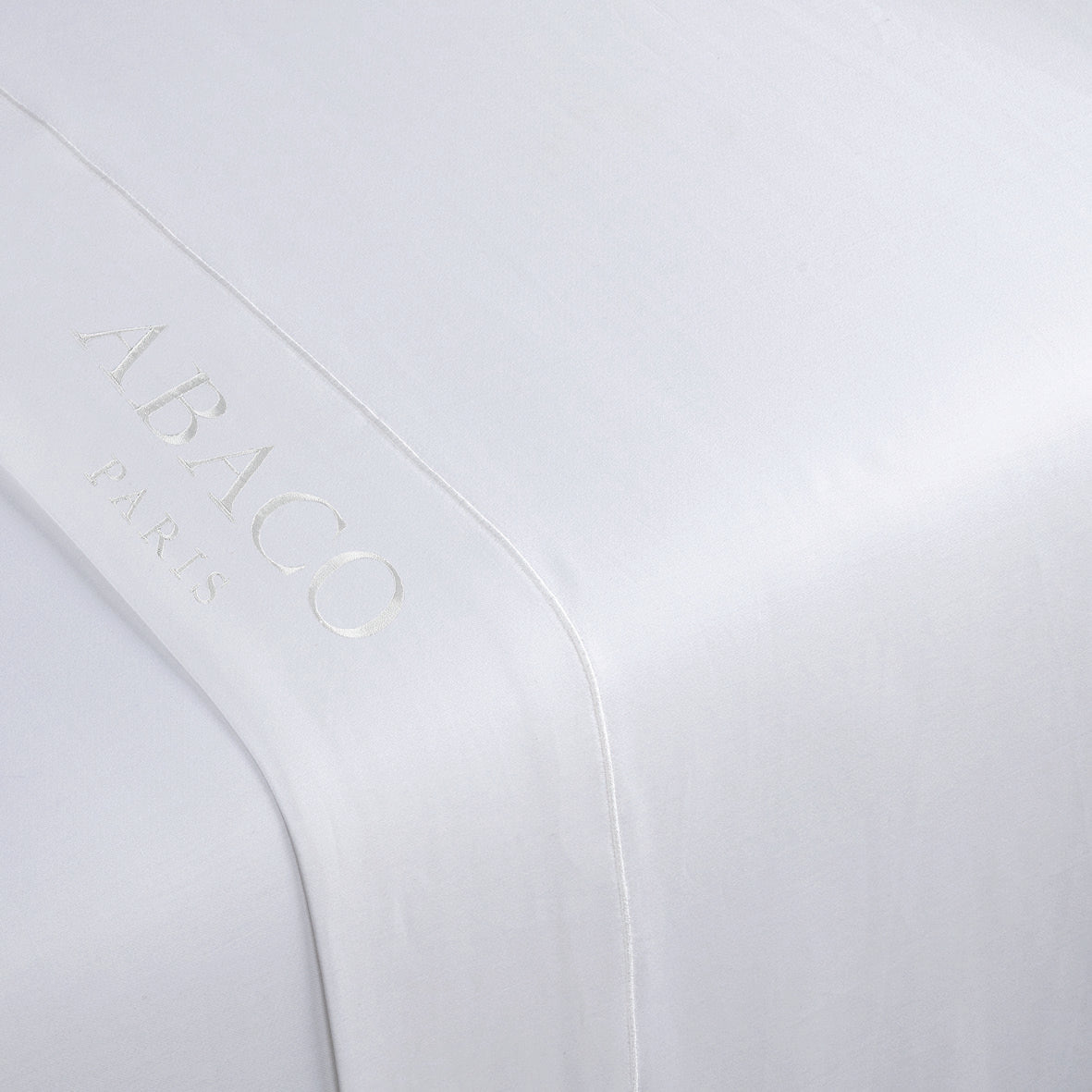 Flat sheet cotton satin  - Uni 1 baratta White 01