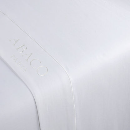 Flat sheet cotton satin  - Uni 1 baratta White 01