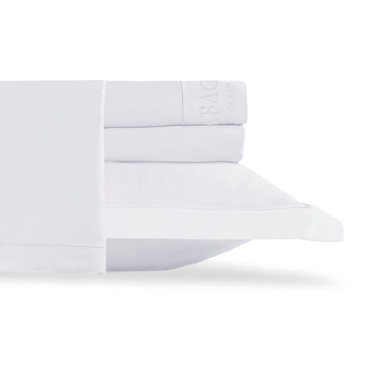 Sheet set cotton satin  - Uni 1 baratta White 01