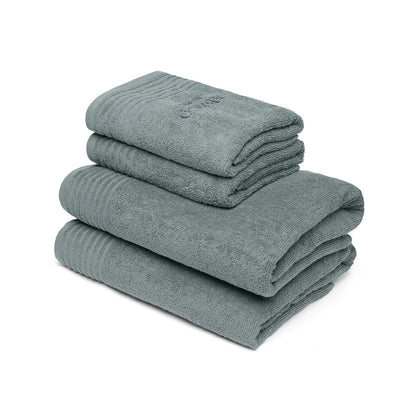Hand towel + bath towel combed cotton LT - Ecume - 2 x (50 x 100 cm) + 2 x (70 x 140 cm)