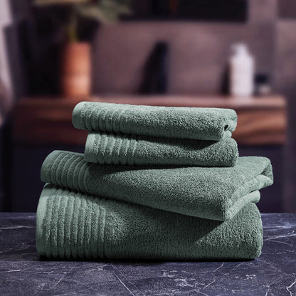 Complete bath linen set combed cotton LT - Ecume - 12 pieces