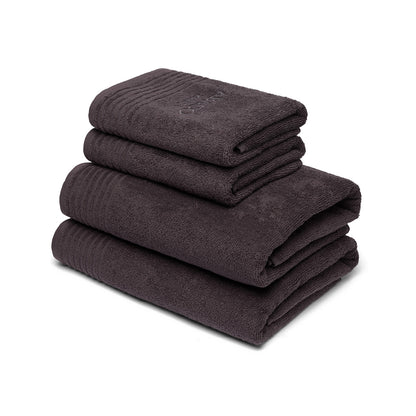 Hand towel + bath towel combed cotton LT - Ecume - 2 x (50 x 100 cm) + 2 x (70 x 140 cm)