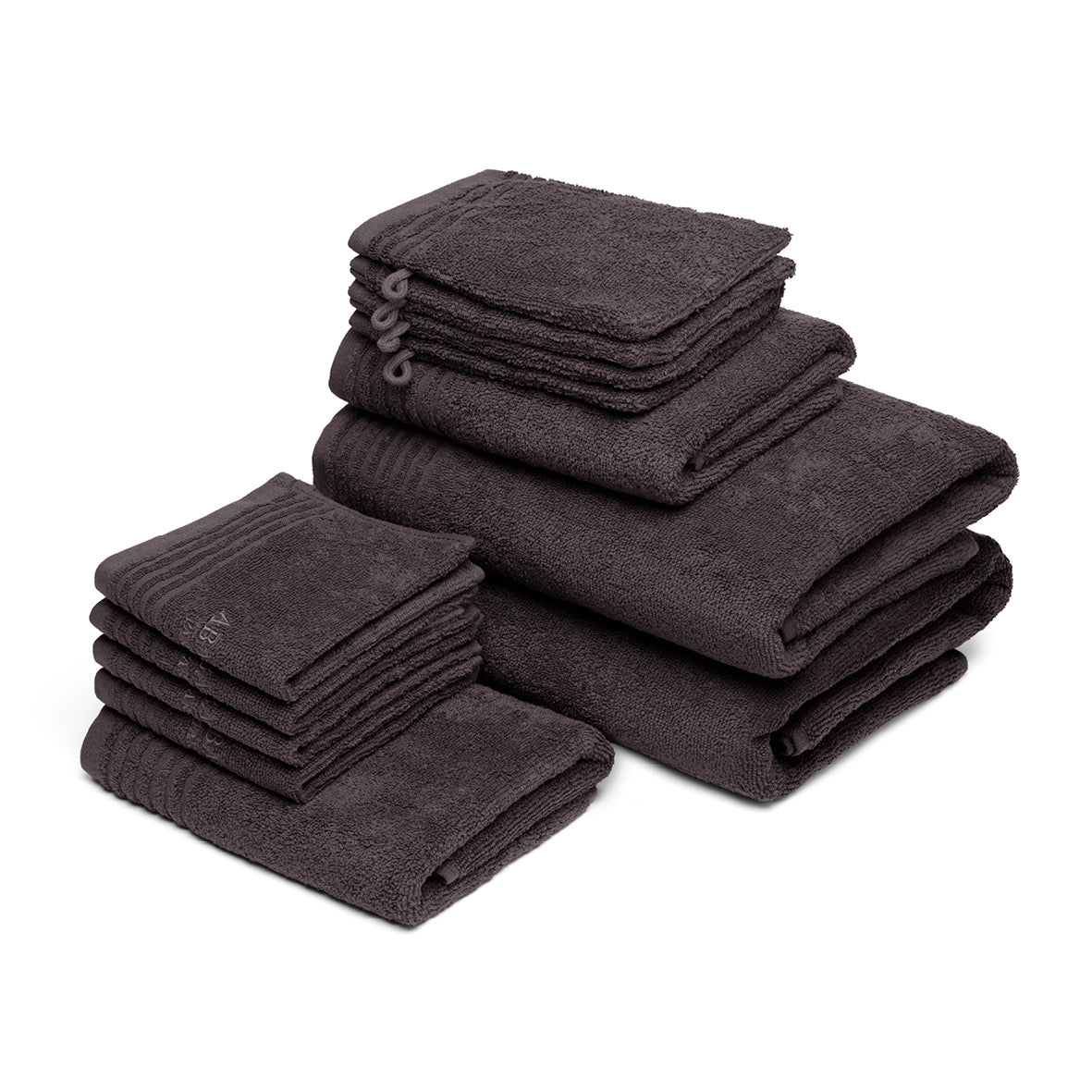 Complete bath linen set combed cotton LT - Ecume - 12 pieces