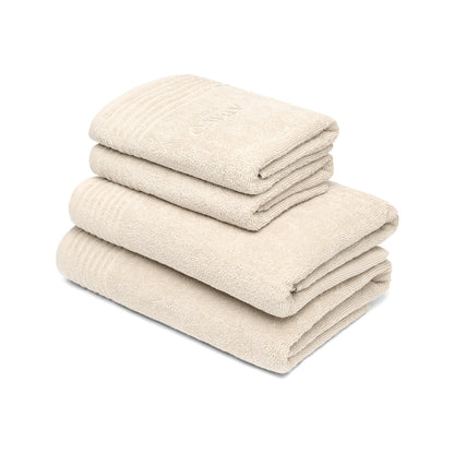 Hand towel + bath towel combed cotton LT - Ecume - 2 x (50 x 100 cm) + 2 x (70 x 140 cm)