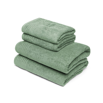Hand towel + bath towel combed cotton LT - Ecume - 2 x (50 x 100 cm) + 2 x (70 x 140 cm)
