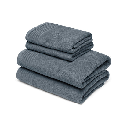 Hand towel + bath towel combed cotton LT - Ecume - 2 x (50 x 100 cm) + 2 x (70 x 140 cm)