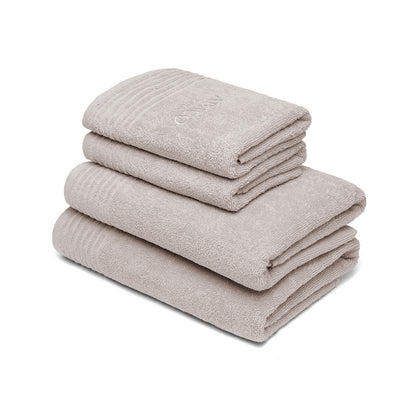Hand towel + bath towel combed cotton LT - Ecume - 2 x (50 x 100 cm) + 2 x (70 x 140 cm)