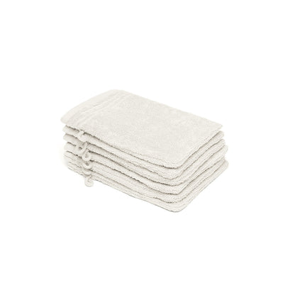 <p>Gant de toilette coton peigné LT - Ecume - 6 x (15 x 21 cm)</p>