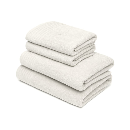 Hand towel + bath towel combed cotton LT - Ecume - 2 x (50 x 100 cm) + 2 x (70 x 140 cm)