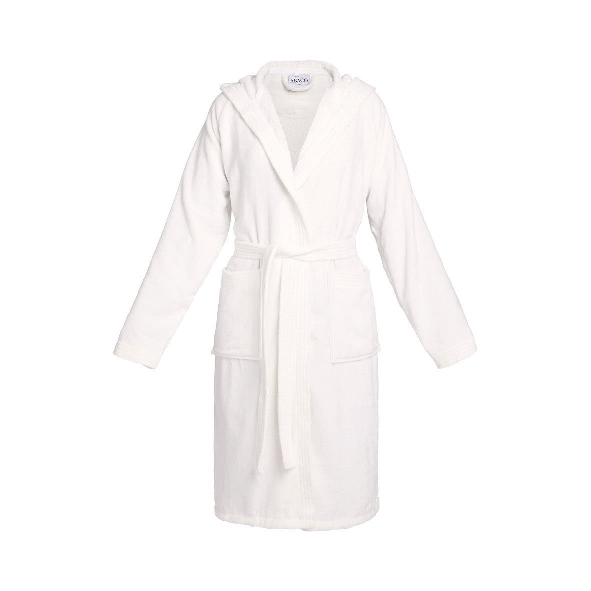 <p>Peignoir coton velours avec capuche - Uni Blanc</p>