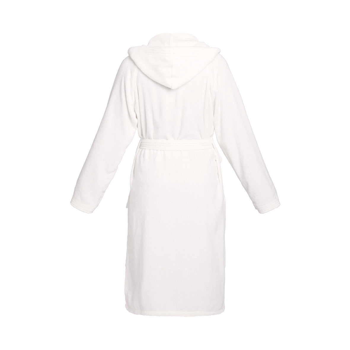 <p>Peignoir coton velours avec capuche - Uni Blanc</p>