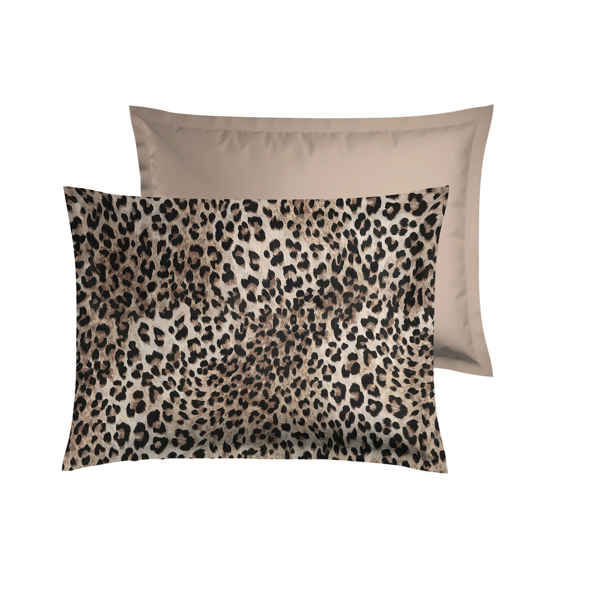 Pillowcase case cotton satin  - Fauve Light brown