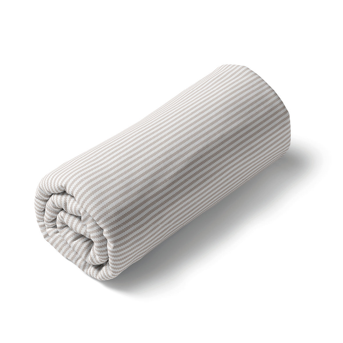 Fitted sheet cotton satin  - Lignes élégantes Taupe