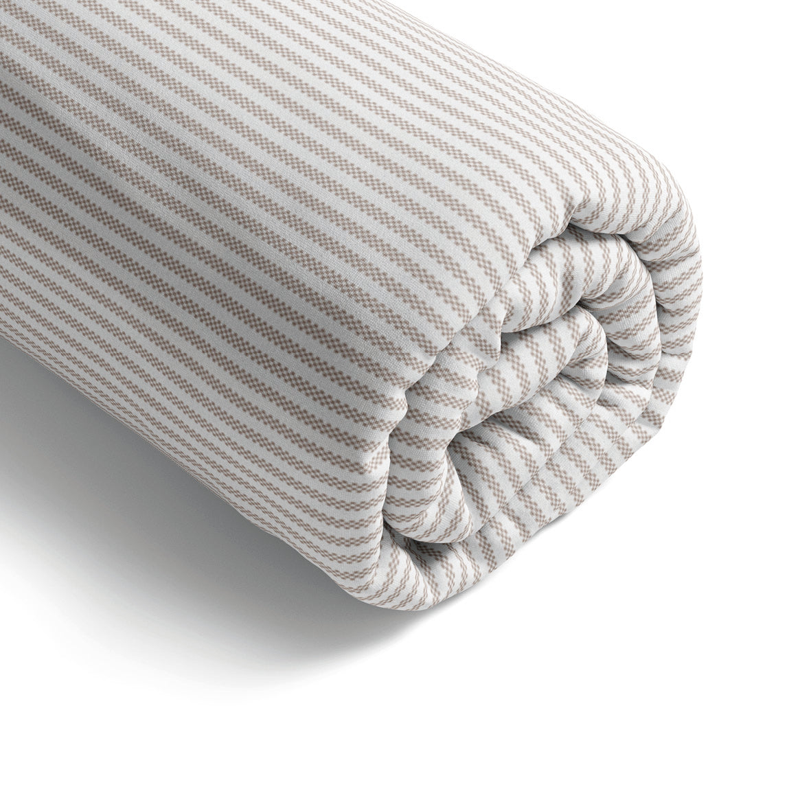 Fitted sheet cotton satin  - Lignes élégantes Taupe