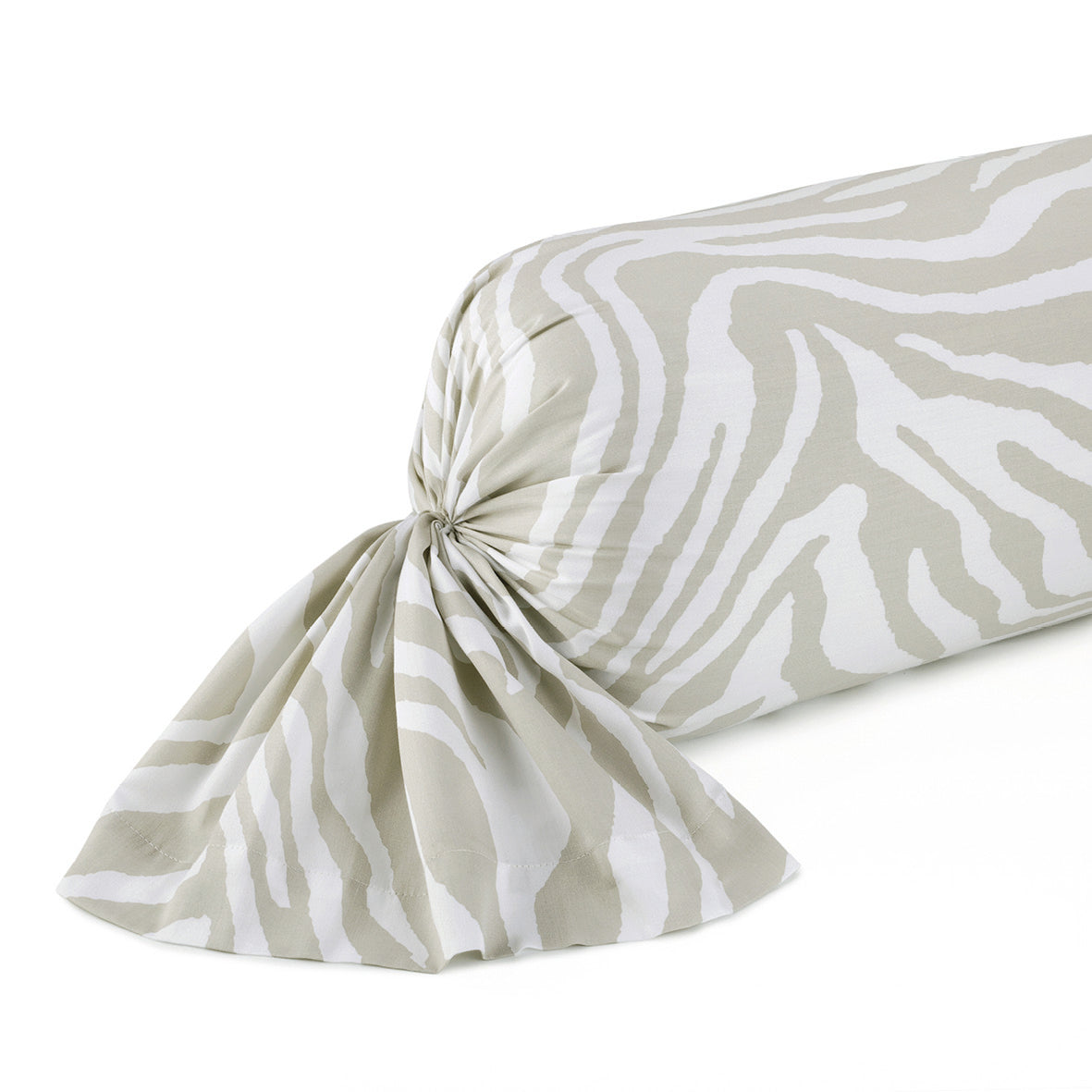 Pillowcase cotton satin  - Evasion zébrée Taupe
