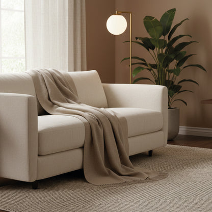 <p>Plaid tissé Uni Brun foncé - 130 x 180 cm</p>