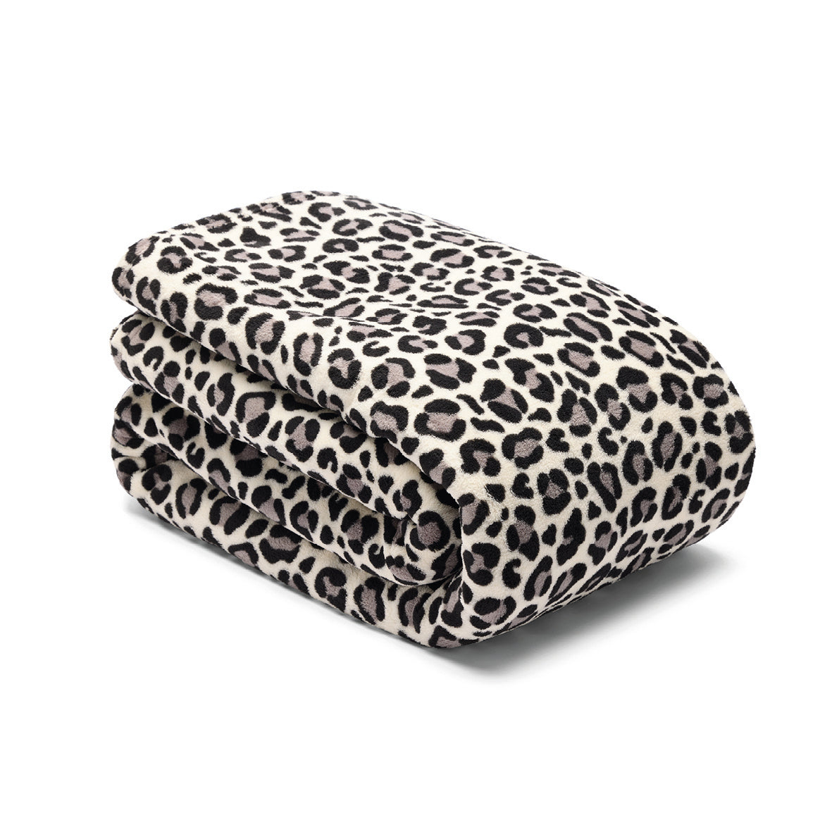 <p>Plaid en polaire Séva Noir / Blanc - 180 x 220 cm</p>