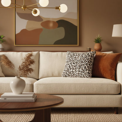 <p>Coussin polyester Séva Noir / Blanc - 45 x 45 cm</p>