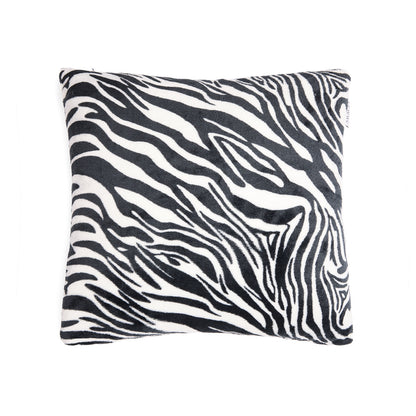 <p>Coussin polyester Wild stripe Noir / Blanc - 45 x 45 cm</p>