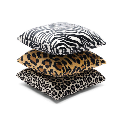 <p>Coussin polyester Wild stripe Noir / Blanc - 45 x 45 cm</p>