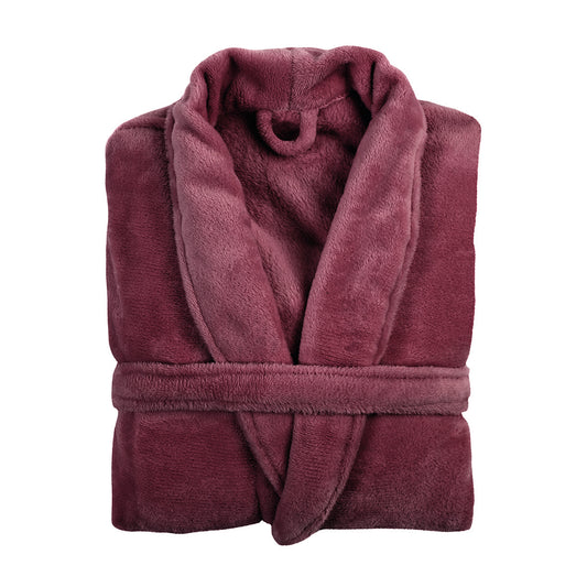 <p>Robe de chambre polyester  Bordeaux</p>