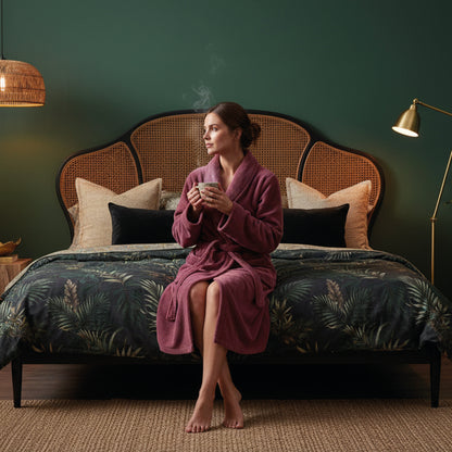 <p>Robe de chambre polyester  Bordeaux</p>