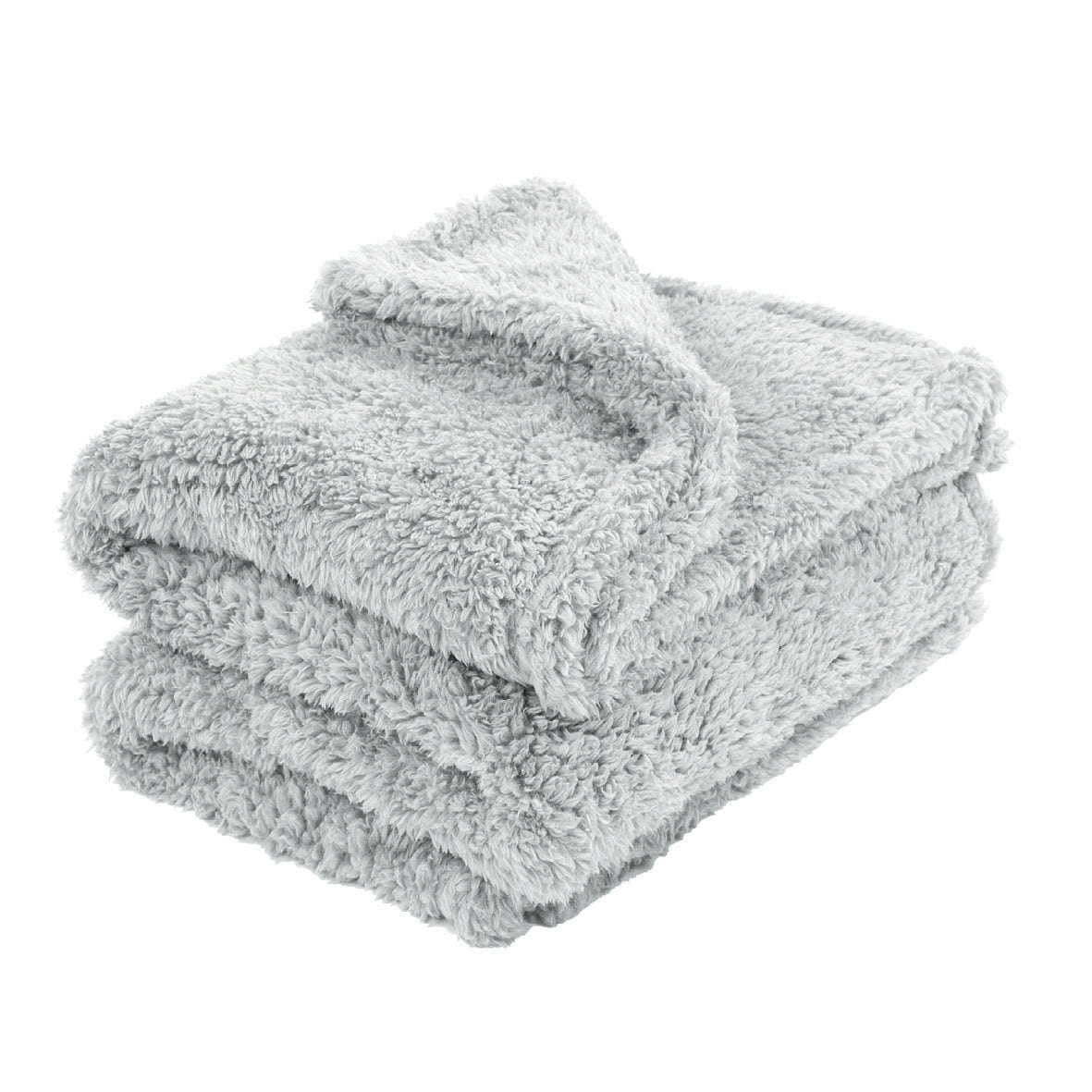 <p>Plaid teddy  Gris clair - 130 x 170 cm</p>