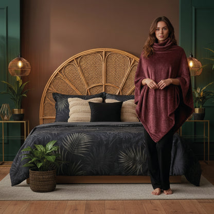 <p>Poncho en polaire  Brun roux - 80 x 80 cm</p>