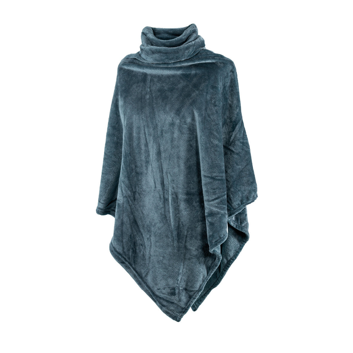 <p>Poncho en polaire  Bleu - 80 x 80 cm</p>