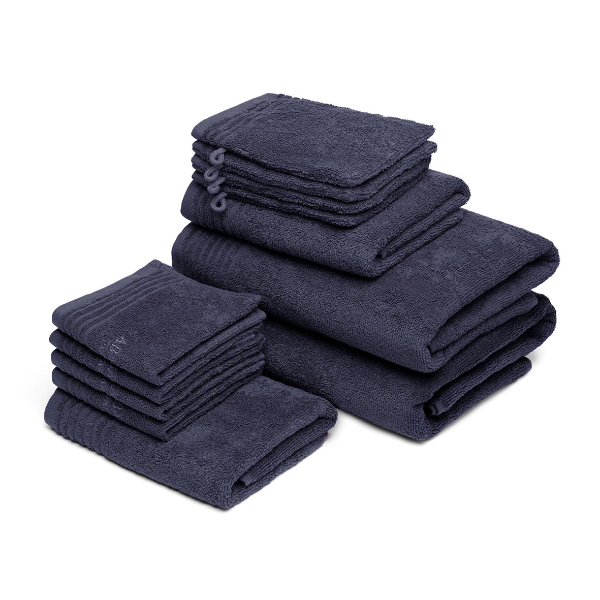 Complete bath linen set combed cotton LT - Ecume - 12 pieces