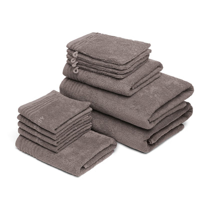 Complete bath linen set combed cotton LT - Ecume - 12 pieces