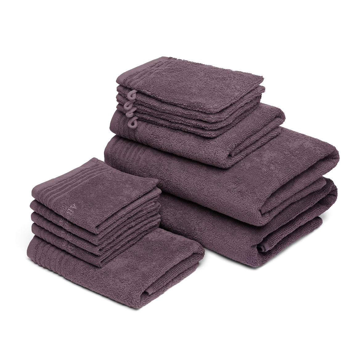 Complete bath linen set combed cotton LT - Ecume - 12 pieces