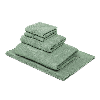 Complete bath linen set combed cotton LT - Ecume - 5 pieces