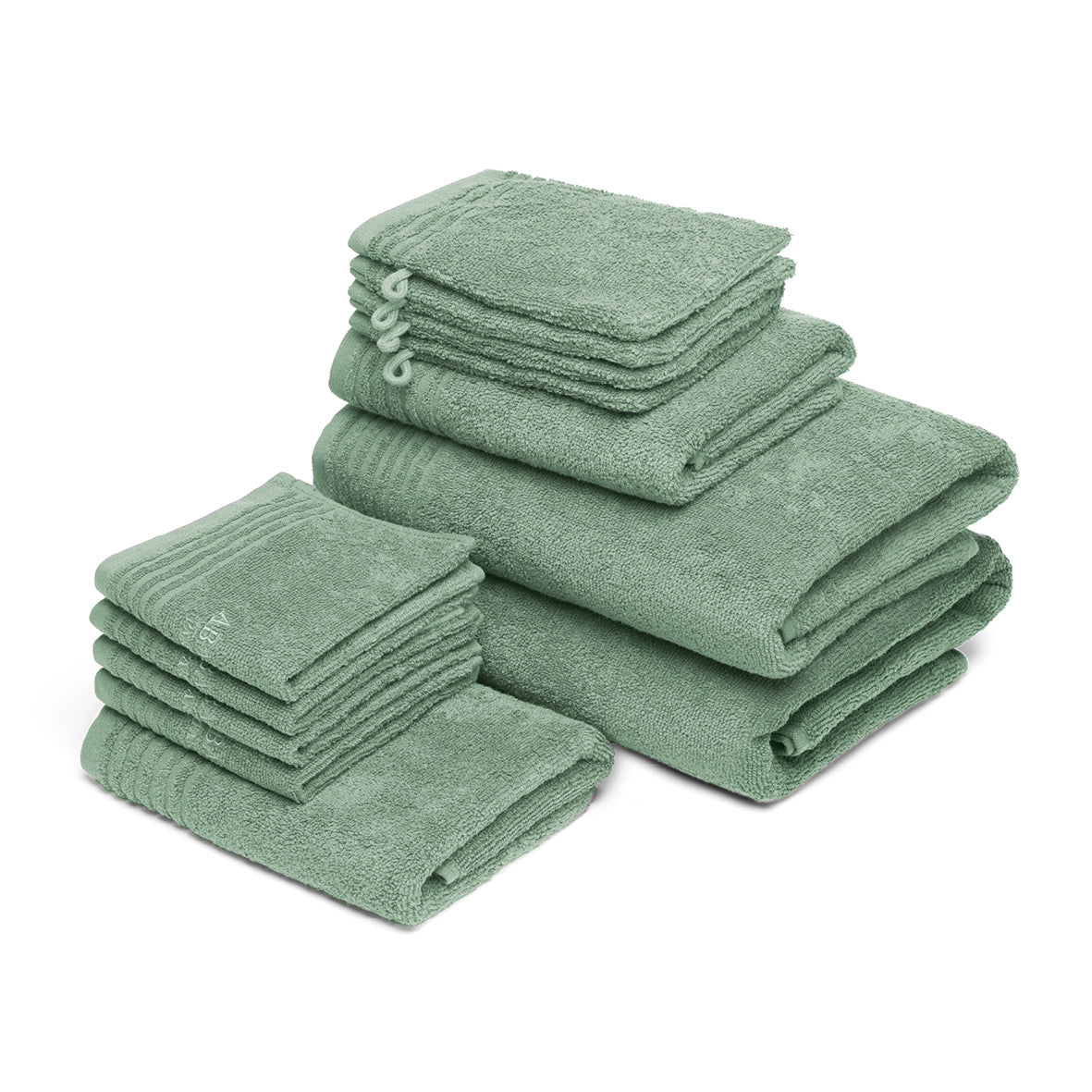 Complete bath linen set combed cotton LT - Ecume - 12 pieces