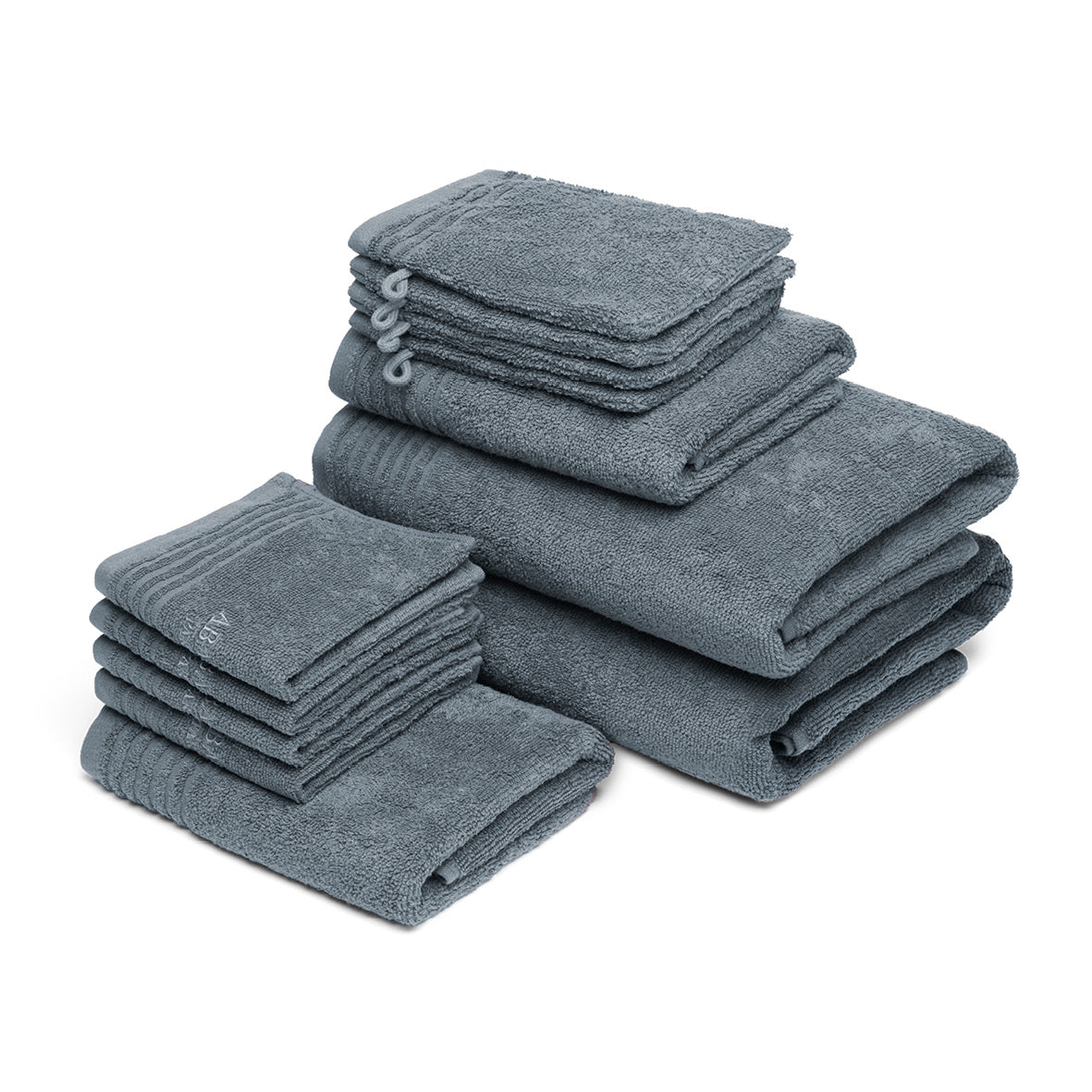 Complete bath linen set combed cotton LT - Ecume - 12 pieces