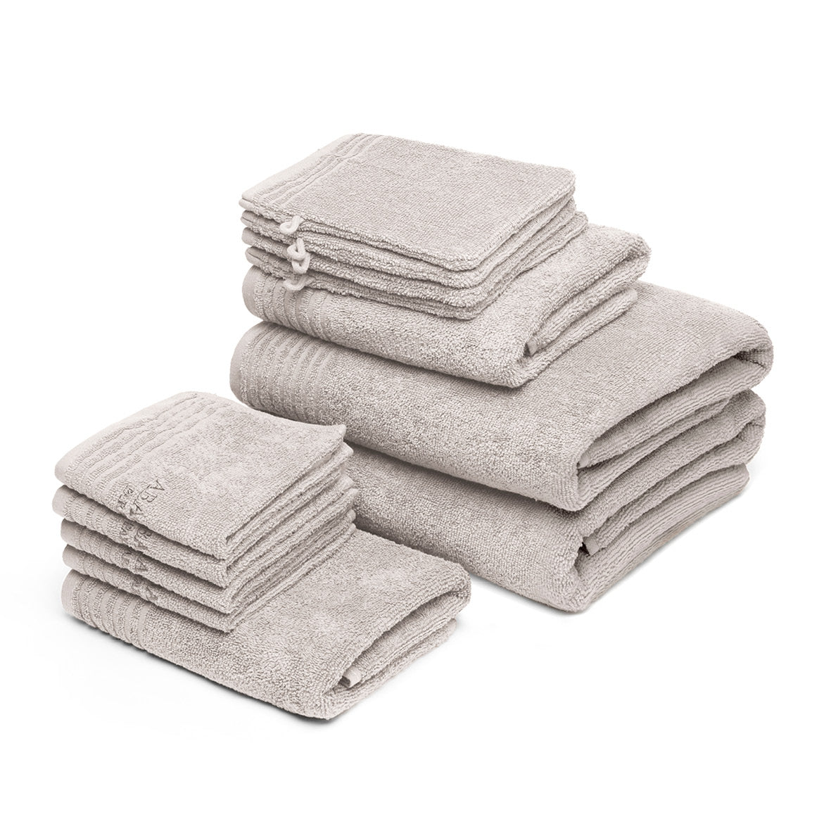 Complete bath linen set combed cotton LT - Ecume - 12 pieces
