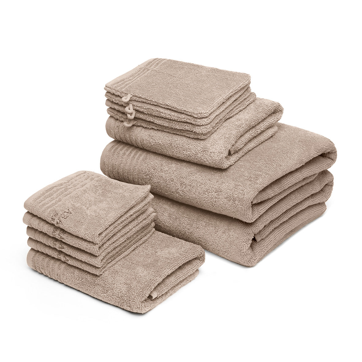 Complete bath linen set combed cotton LT - Ecume - 12 pieces