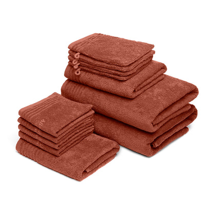 Complete bath linen set combed cotton LT - Ecume - 12 pieces