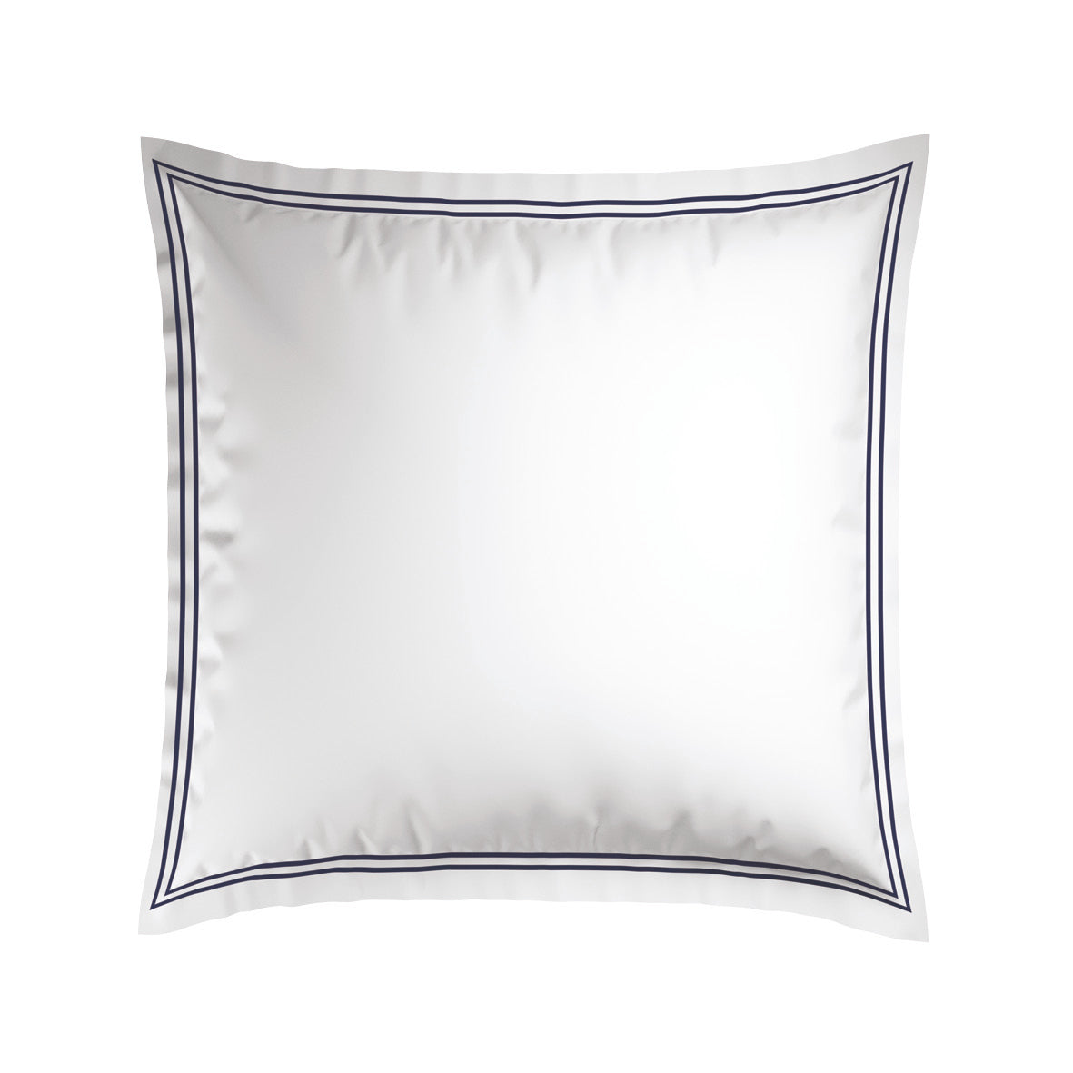 Pillowcase(s) cotton satin - Biarritz Dark blue / White 2 x (63 x 63 cm)