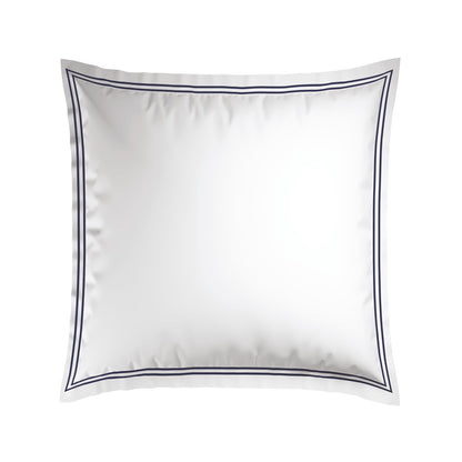Pillowcase(s) cotton satin - Biarritz Dark blue / White 2 x (63 x 63 cm)