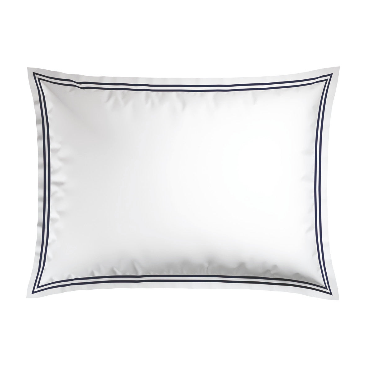 Pillowcase(s) cotton satin - Biarritz Dark blue / White 2 x (50 x 70 cm)
