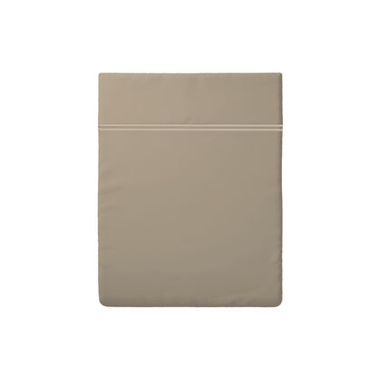 Flat sheet cotton satin - Biarritz Taupe / Taupe 240 x 300 cm
