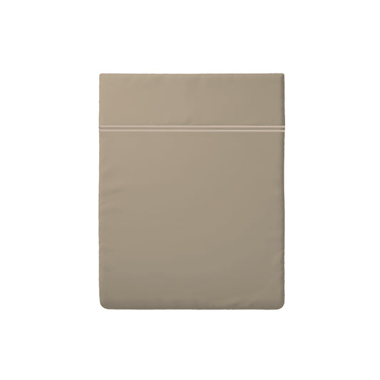 <p>Drap plat satin de coton - Biarritz Taupe / Taupe</p>