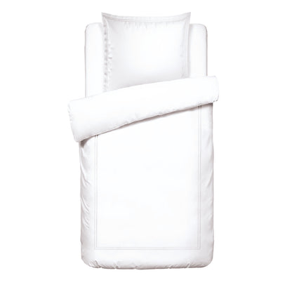 Duvet cover + pillowcase cotton satin - Biarritz White / White