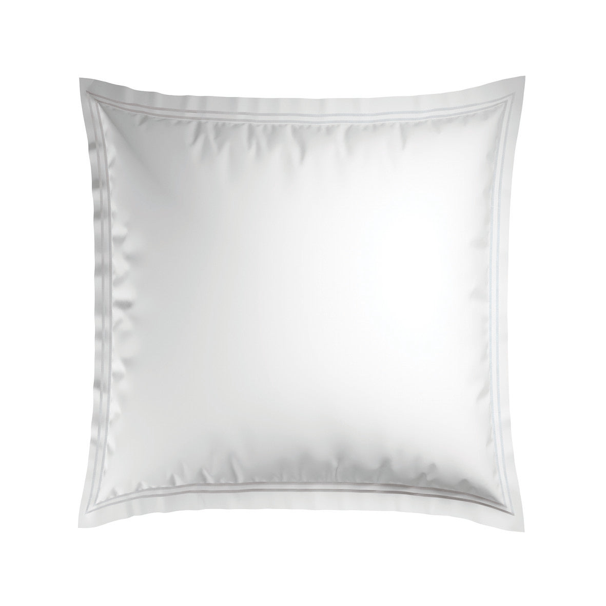 Pillowcase(s) cotton satin - Biarritz White / White 2 x (63 x 63 cm)