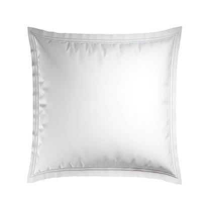 Pillowcase(s) cotton satin - Biarritz White / White 2 x (63 x 63 cm)