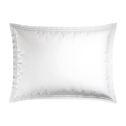 Pillowcase(s) cotton satin - Biarritz White / White 2 x (50 x 70 cm)